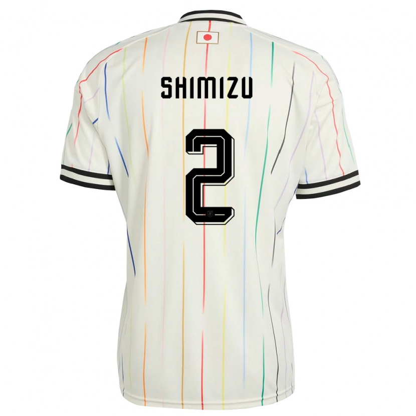 Danxen Niño Camiseta Japón Risa Shimizu #2 Blanco Negro 2ª Equipación 26-28 La Camisa