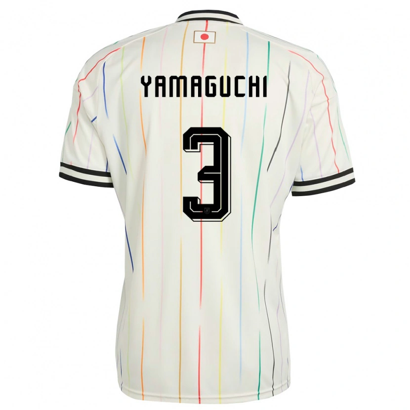 Danxen Niño Camiseta Japón Gota Yamaguchi #3 Blanco Negro 2ª Equipación 26-28 La Camisa