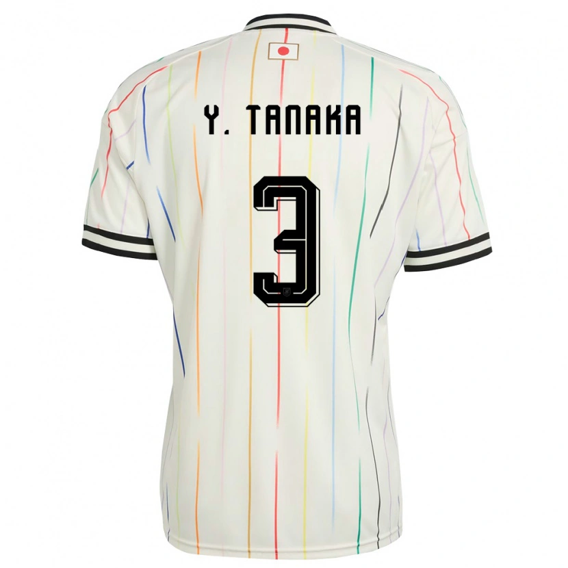Danxen Niño Camiseta Japón Yoshitaka Tanaka #3 Blanco Negro 2ª Equipación 26-28 La Camisa