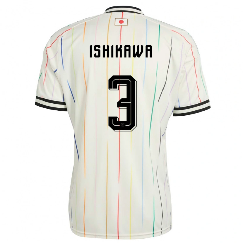 Danxen Niño Camiseta Japón Seita Ishikawa #3 Blanco Negro 2ª Equipación 26-28 La Camisa
