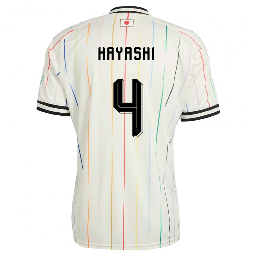Danxen Niño Camiseta Japón Teon Hayashi #4 Blanco Negro 2ª Equipación 26-28 La Camisa