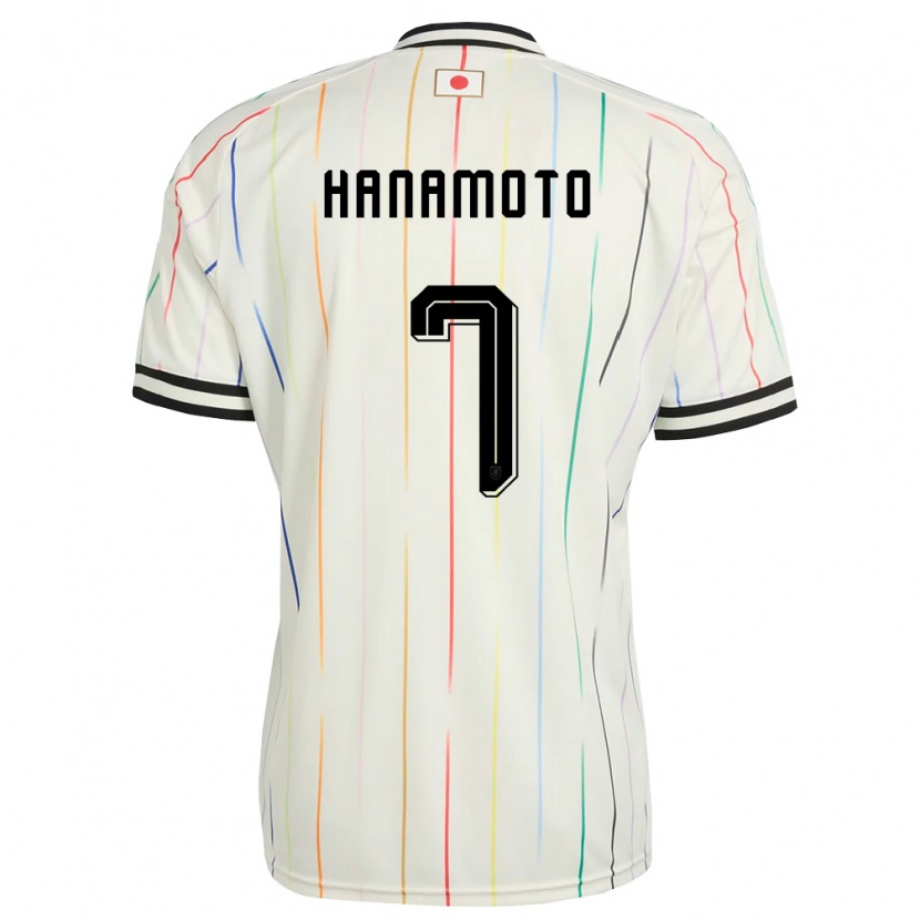 Danxen Niño Camiseta Japón Yohan Hanamoto #7 Blanco Negro 2ª Equipación 26-28 La Camisa