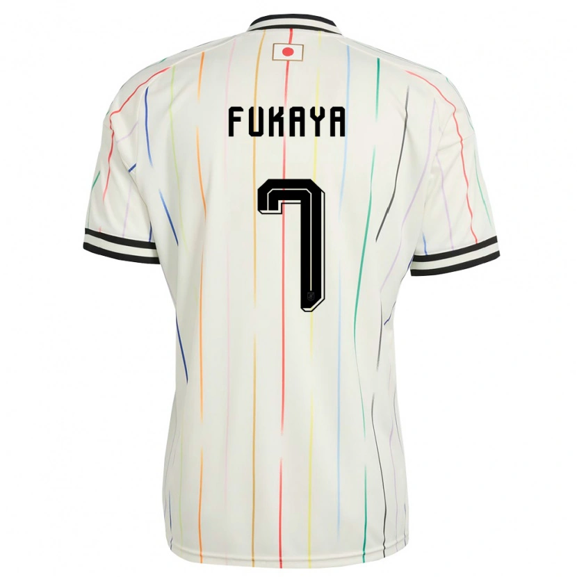 Danxen Niño Camiseta Japón Sakuto Fukaya #7 Blanco Negro 2ª Equipación 26-28 La Camisa