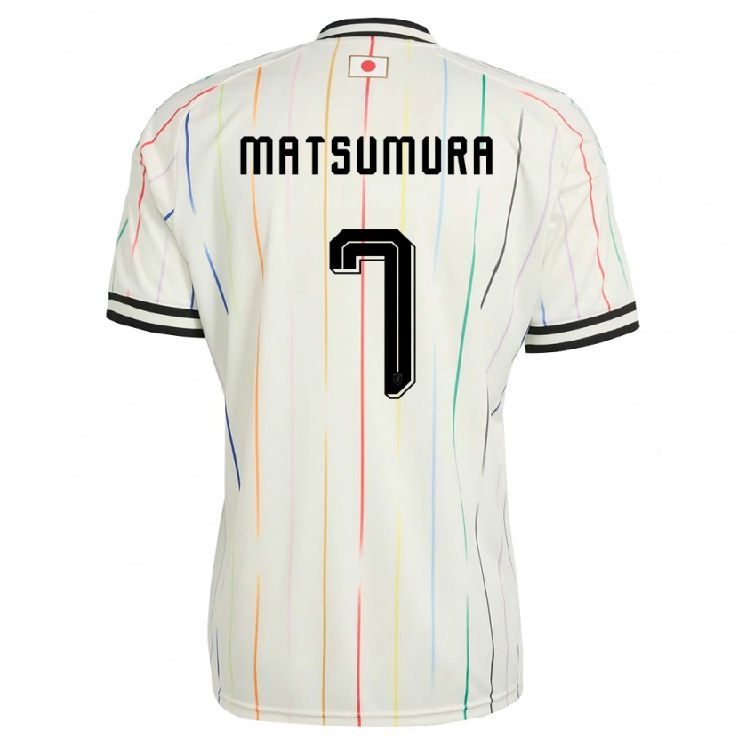 Danxen Niño Camiseta Japón Kosuke Matsumura #7 Blanco Negro 2ª Equipación 26-28 La Camisa