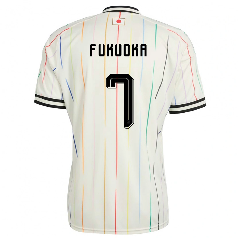 Danxen Niño Camiseta Japón Yuwa Fukuoka #7 Blanco Negro 2ª Equipación 26-28 La Camisa