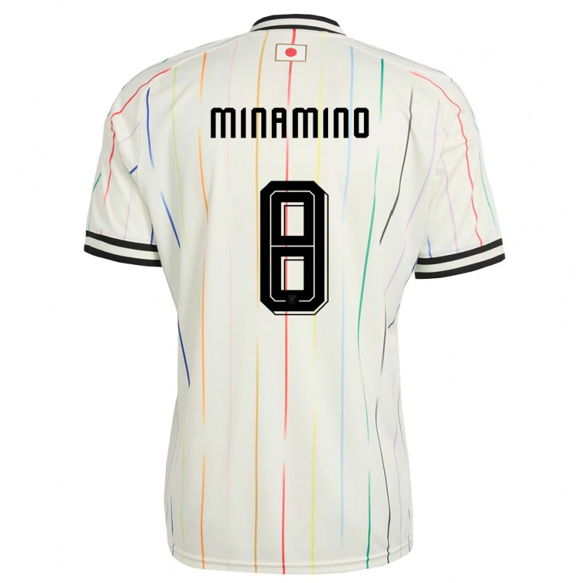 Danxen Niño Camiseta Japón Takumi Minamino #8 Blanco Negro 2ª Equipación 26-28 La Camisa