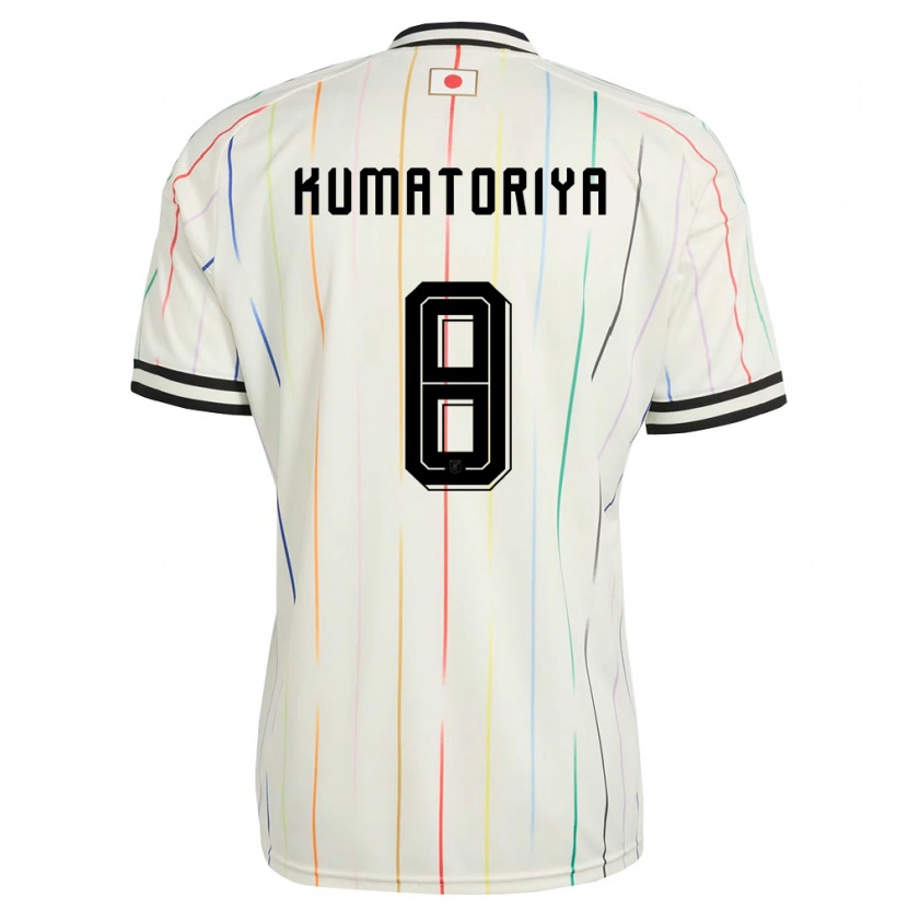Danxen Niño Camiseta Japón Issei Kumatoriya #8 Blanco Negro 2ª Equipación 26-28 La Camisa