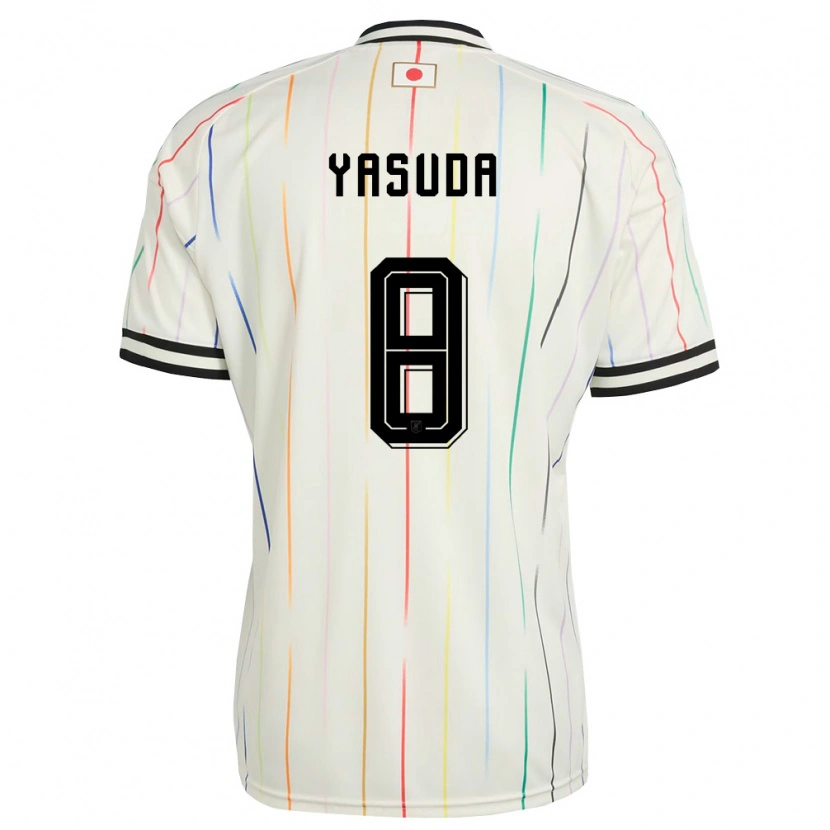 Danxen Niño Camiseta Japón Kenshin Yasuda #8 Blanco Negro 2ª Equipación 26-28 La Camisa