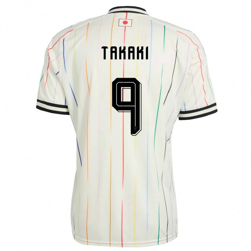 Danxen Niño Camiseta Japón Eito Takaki #9 Blanco Negro 2ª Equipación 26-28 La Camisa
