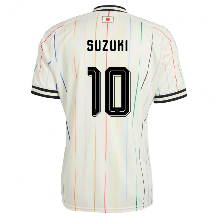 Danxen Niño Camiseta Japón Yuito Suzuki #10 Blanco Negro 2ª Equipación 26-28 La Camisa