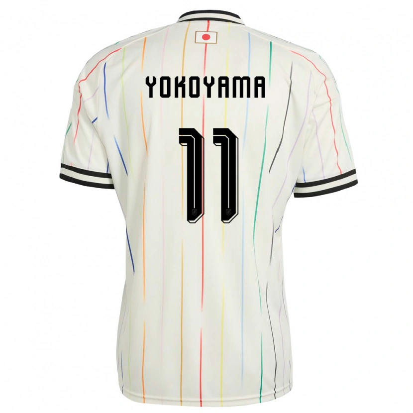 Danxen Niño Camiseta Japón Yumeki Yokoyama #11 Blanco Negro 2ª Equipación 26-28 La Camisa