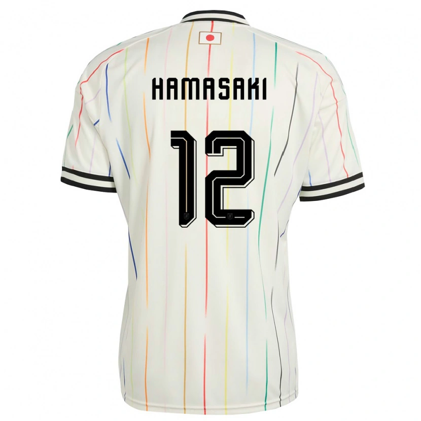 Danxen Niño Camiseta Japón Tomoyasu Hamasaki #12 Blanco Negro 2ª Equipación 26-28 La Camisa