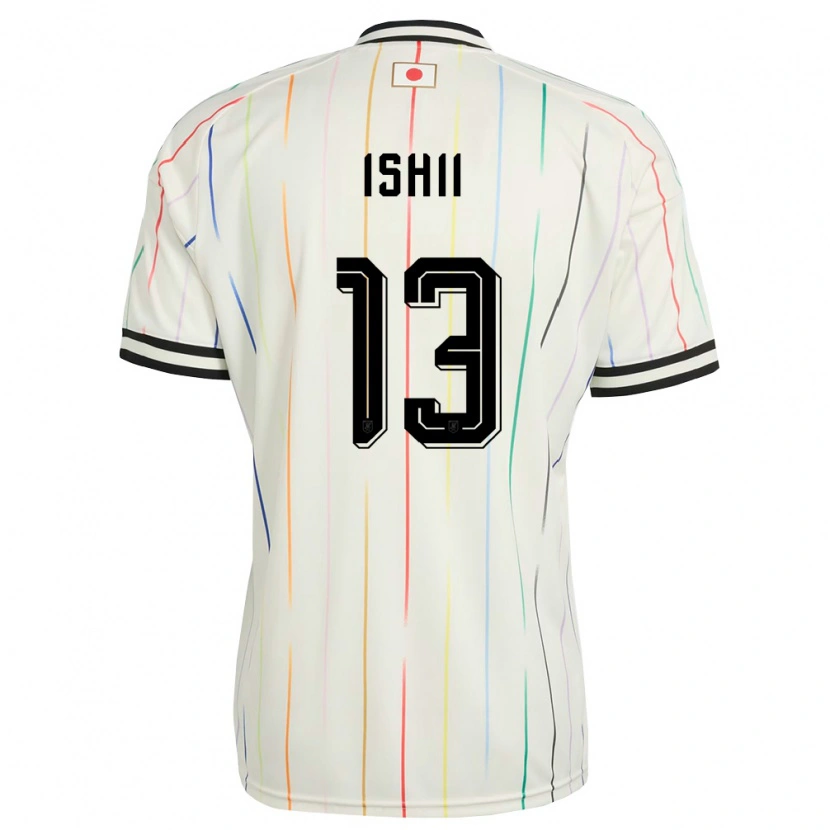 Danxen Niño Camiseta Japón Hisatsugu Ishii #13 Blanco Negro 2ª Equipación 26-28 La Camisa
