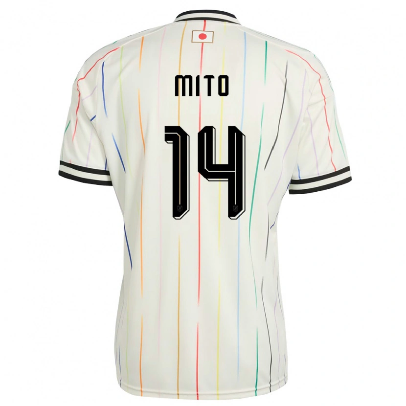 Danxen Niño Camiseta Japón Shunsuke Mito #14 Blanco Negro 2ª Equipación 26-28 La Camisa