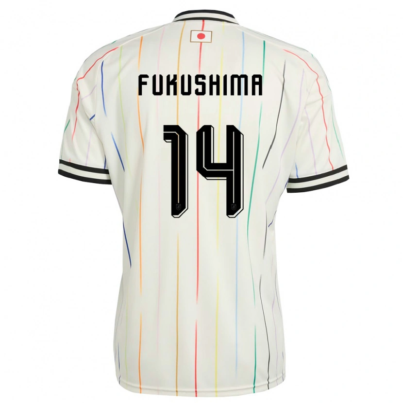 Danxen Niño Camiseta Japón Kazuki Fukushima #14 Blanco Negro 2ª Equipación 26-28 La Camisa
