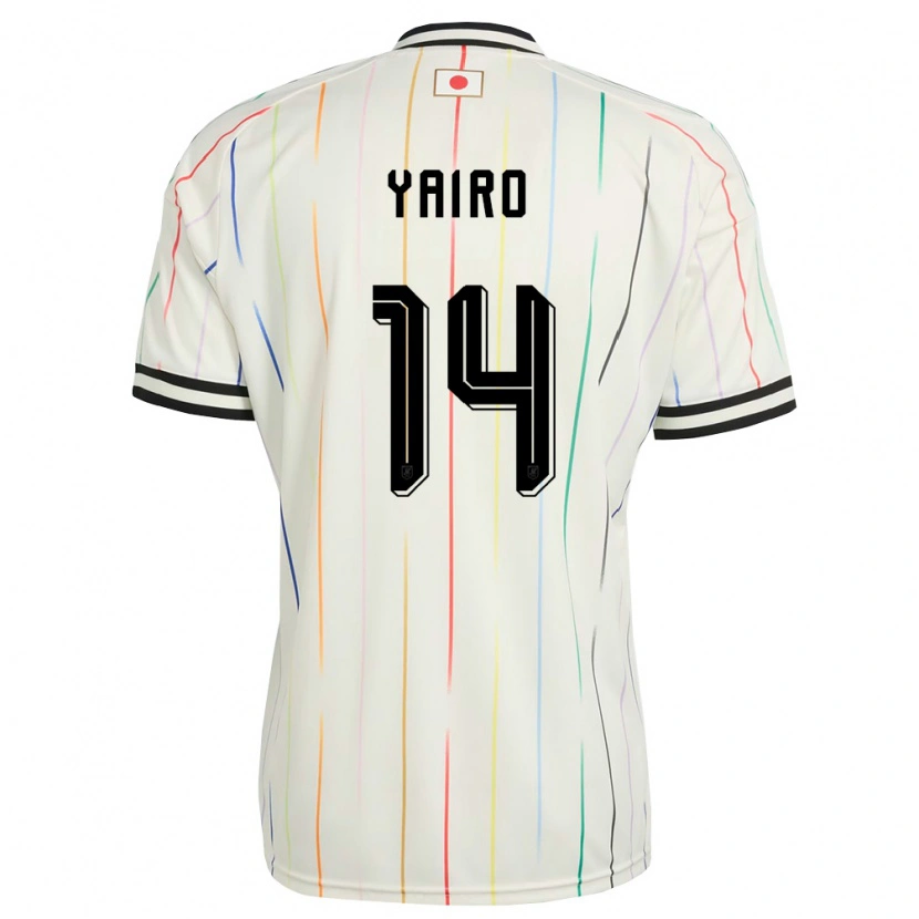 Danxen Niño Camiseta Japón Hayato Yairo #14 Blanco Negro 2ª Equipación 26-28 La Camisa