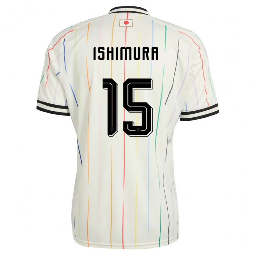 Danxen Niño Camiseta Japón Takuto Ishimura #15 Blanco Negro 2ª Equipación 26-28 La Camisa