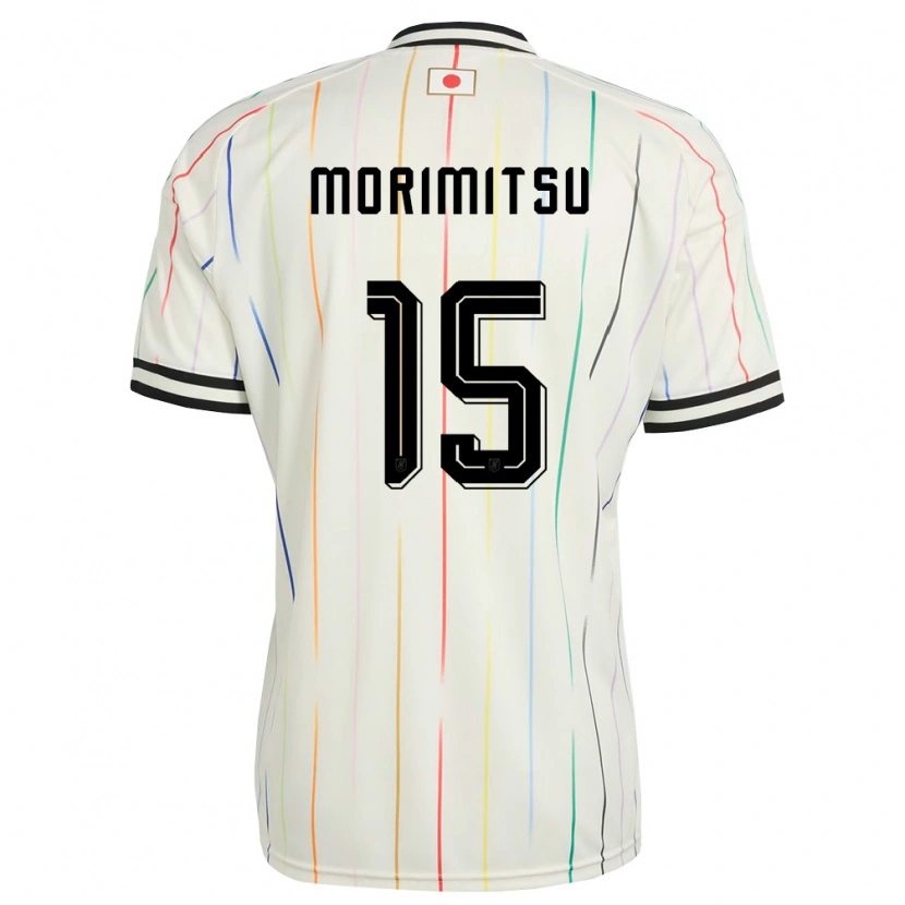 Danxen Niño Camiseta Japón Eito Morimitsu #15 Blanco Negro 2ª Equipación 26-28 La Camisa