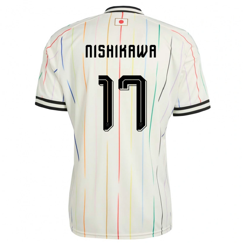 Danxen Niño Camiseta Japón Jun Nishikawa #17 Blanco Negro 2ª Equipación 26-28 La Camisa