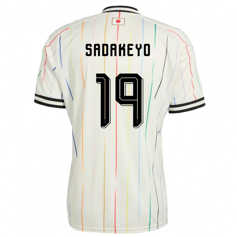 Danxen Niño Camiseta Japón Amon Sadakeyo #19 Blanco Negro 2ª Equipación 26-28 La Camisa