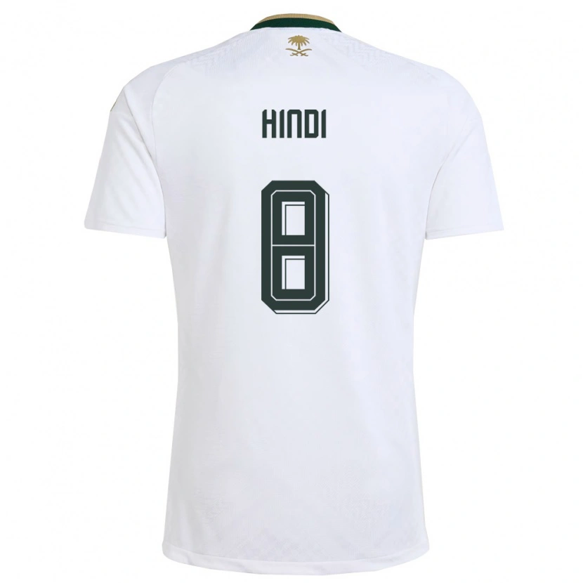 Danxen Niño Camiseta Arabia Saudita Anas Hindi #8 Blanco Verde Oro 2ª Equipación 26-28 La Camisa