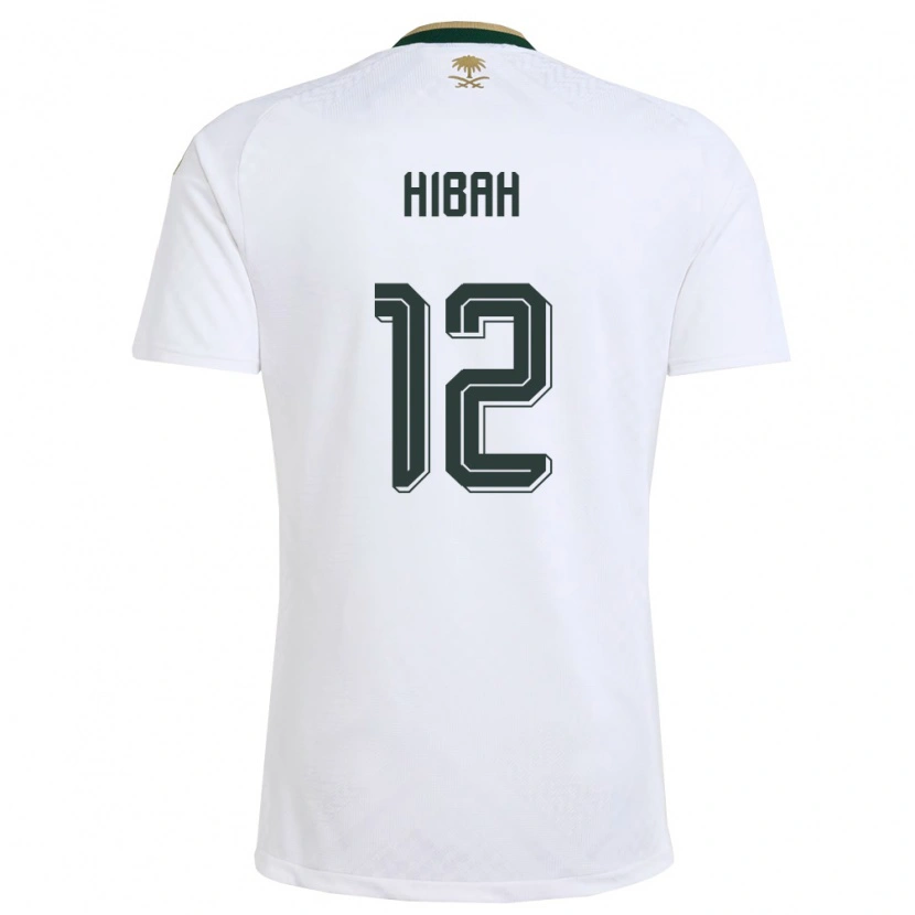 Danxen Niño Camiseta Arabia Saudita Adel Hibah #12 Blanco Verde Oro 2ª Equipación 26-28 La Camisa