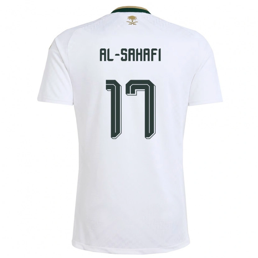 Danxen Niño Camiseta Arabia Saudita Marwan Al-Sahafi #17 Blanco Verde Oro 2ª Equipación 26-28 La Camisa