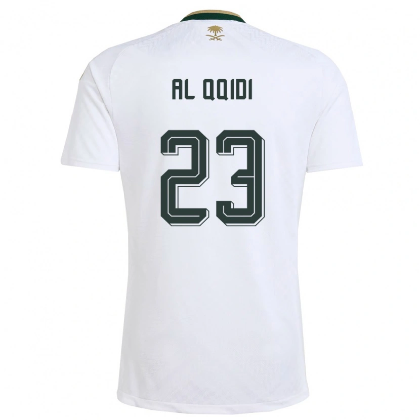 Danxen Niño Camiseta Arabia Saudita Nawaf Al Qqidi #23 Blanco Verde Oro 2ª Equipación 26-28 La Camisa