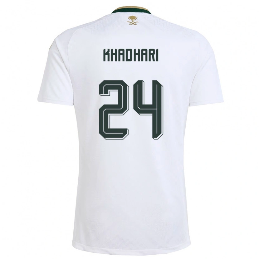 Danxen Niño Camiseta Arabia Saudita Murad Khadhari #24 Blanco Verde Oro 2ª Equipación 26-28 La Camisa