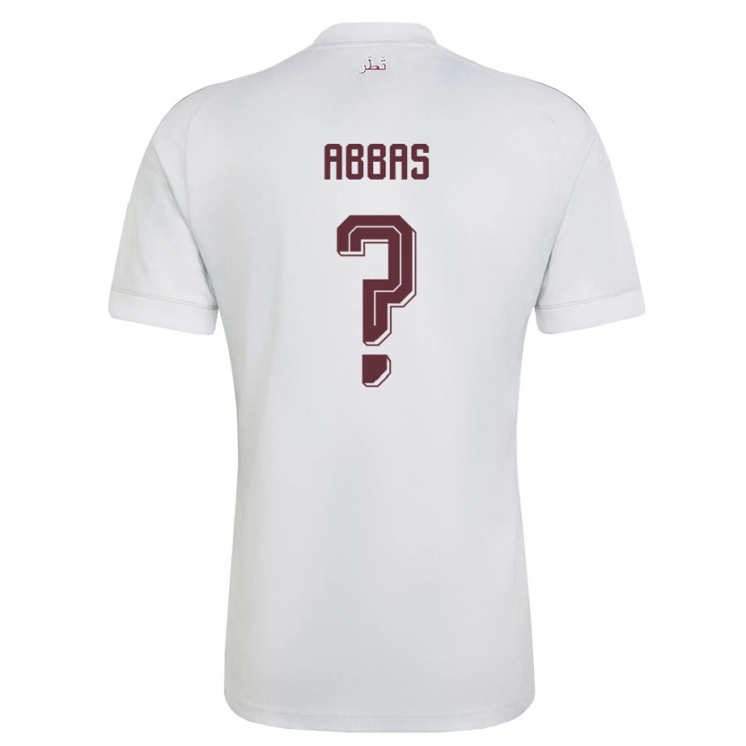 Danxen Niño Camiseta Catar Nasser Abbas #0 Blanco Borgoña 2ª Equipación 26-28 La Camisa