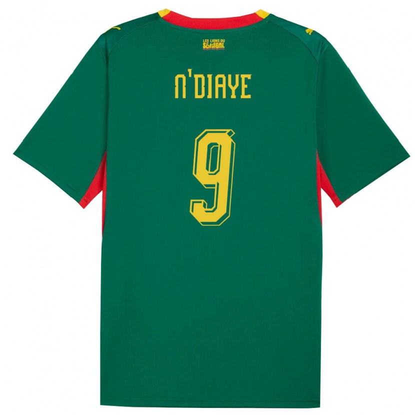 Danxen Niño Camiseta Senegal Dialy N Diaye #9 Verde Amarillo Rojo 2ª Equipación 26-28 La Camisa