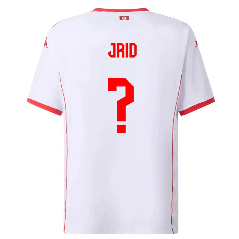 Danxen Niño Camiseta Túnez Chamseddine Jrid #0 Blanco Rojo 2ª Equipación 26-28 La Camisa