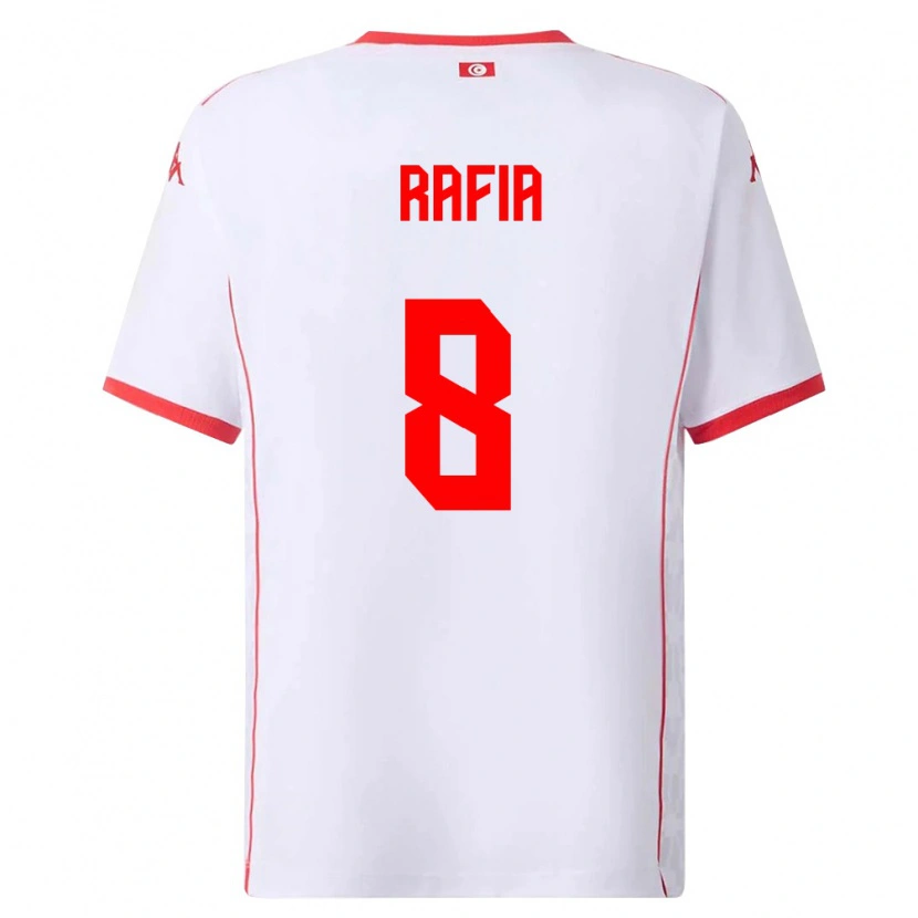 Danxen Niño Camiseta Túnez Hamza Rafia #8 Blanco Rojo 2ª Equipación 26-28 La Camisa