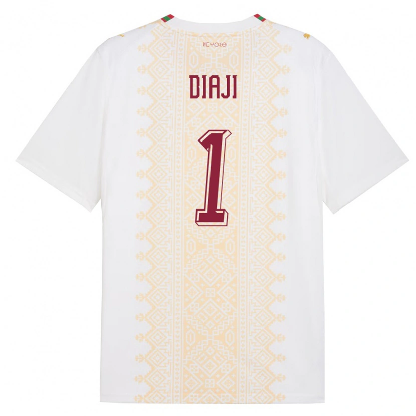 Danxen Niño Camiseta Marruecos Said Diaji #1 Blanco Oro Rojo 2ª Equipación 26-28 La Camisa