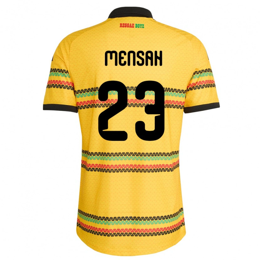 Danxen Hombre Camiseta Jamaica Serena Mensah #23 Amarillo Negro Verde 1ª Equipación 26-28 La Camisa