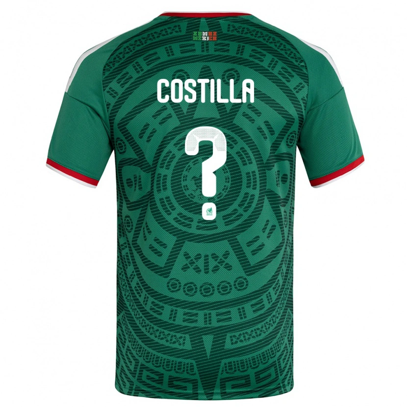 Danxen Hombre Camiseta México Diego Reyes Costilla #0 Verde Blanco Rojo 1ª Equipación 26-28 La Camisa