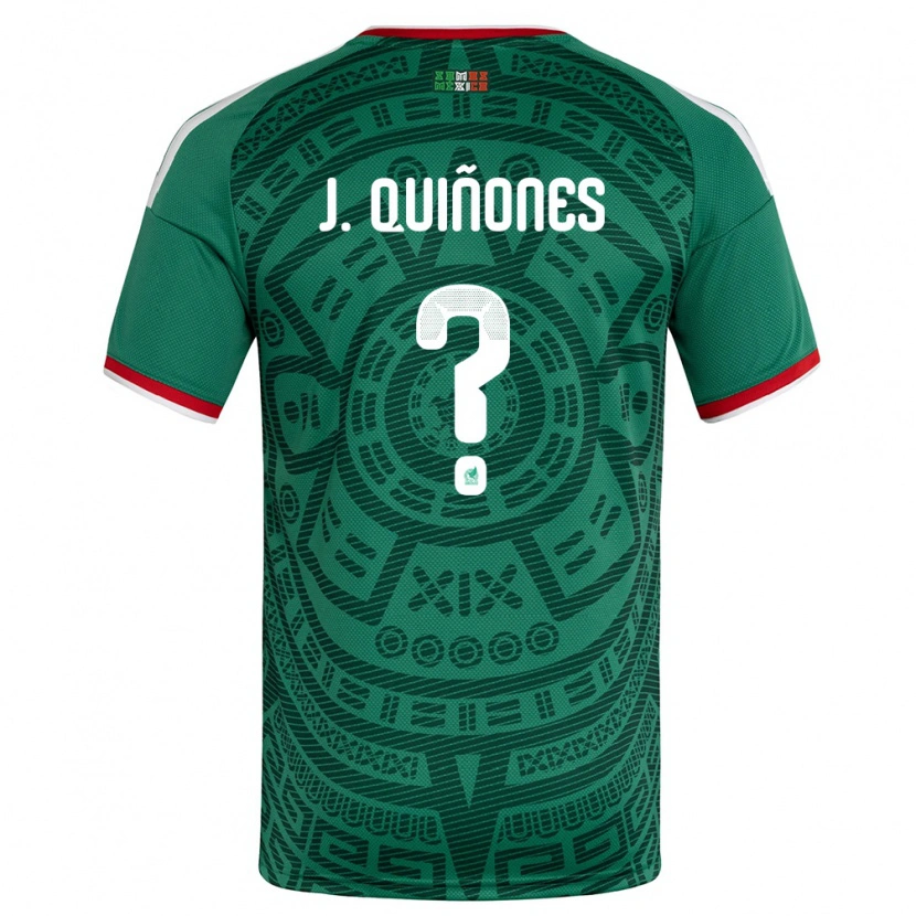 Danxen Hombre Camiseta México Julián Quiñones #0 Verde Blanco Rojo 1ª Equipación 26-28 La Camisa