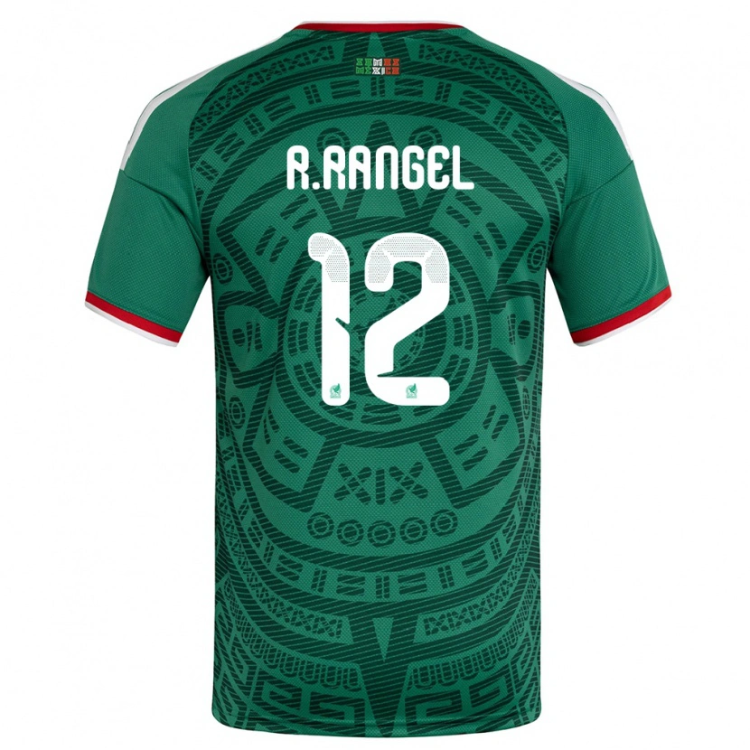 Danxen Hombre Camiseta México Raúl Rangel #12 Verde Blanco Rojo 1ª Equipación 26-28 La Camisa