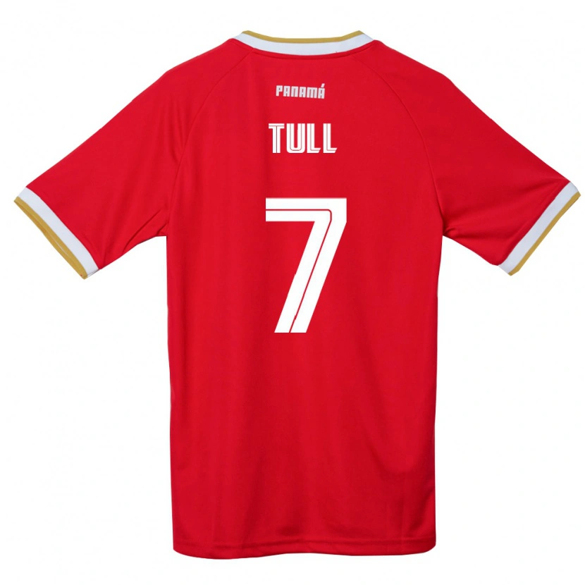 Danxen Hombre Camiseta Panamá Alexander Tull #7 Rojo Marrón Blanco 1ª Equipación 26-28 La Camisa