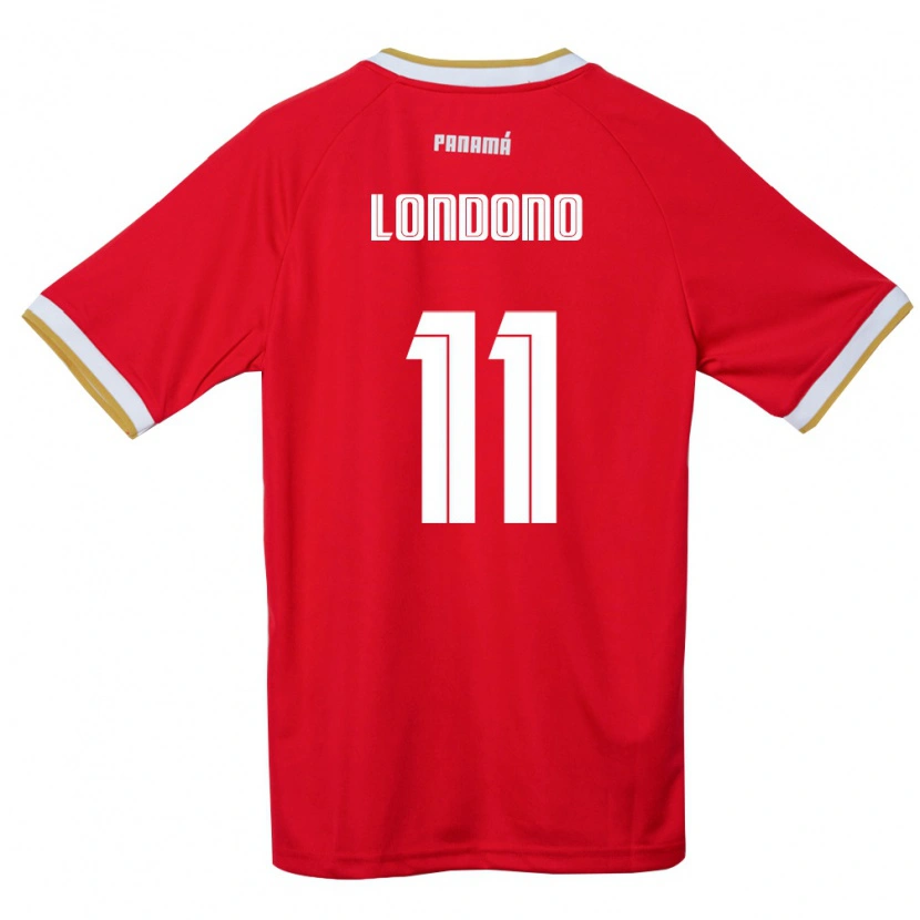 Danxen Hombre Camiseta Panamá Azarias Londoño #11 Rojo Marrón Blanco 1ª Equipación 26-28 La Camisa
