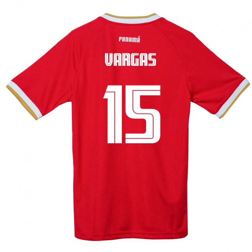 Danxen Hombre Camiseta Panamá Rosario Vargas #15 Rojo Marrón Blanco 1ª Equipación 26-28 La Camisa