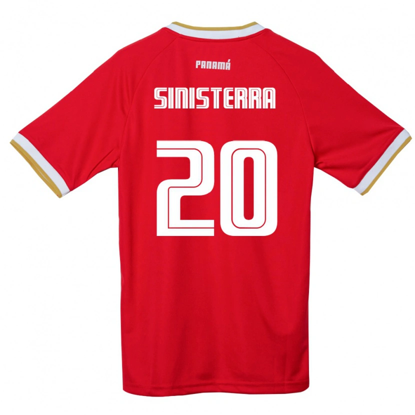 Danxen Hombre Camiseta Panamá Carlos Sinisterra #20 Rojo Marrón Blanco 1ª Equipación 26-28 La Camisa