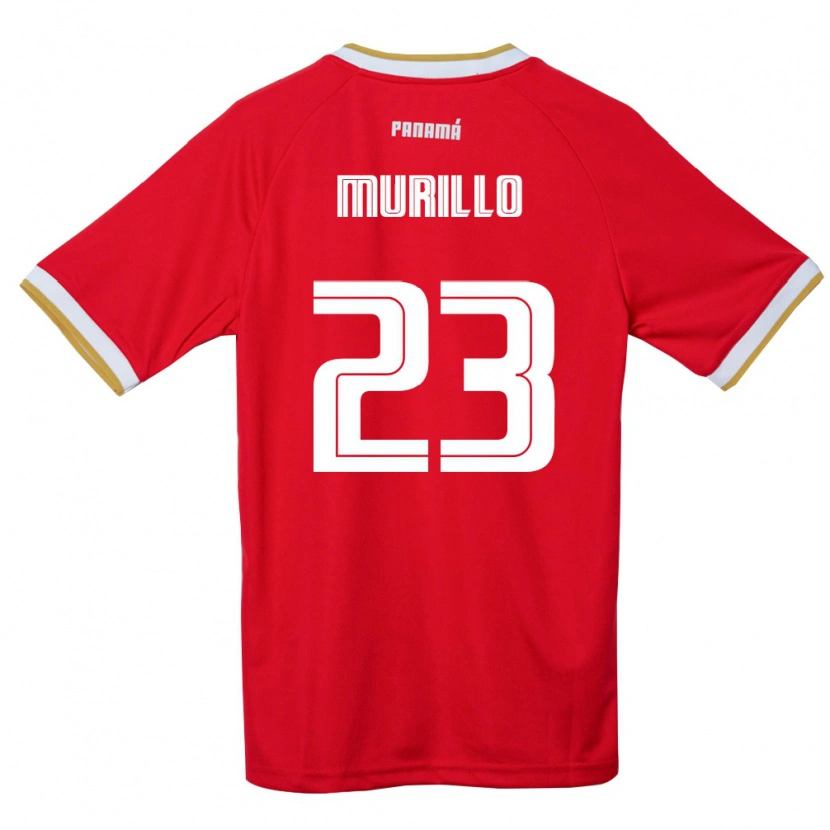 Danxen Hombre Camiseta Panamá Amir Murillo #23 Rojo Marrón Blanco 1ª Equipación 26-28 La Camisa