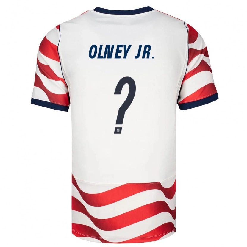 Danxen Hombre Camiseta Estados Unidos Cj Olney Jr. #0 Rojo Blanco Negro 1ª Equipación 26-28 La Camisa