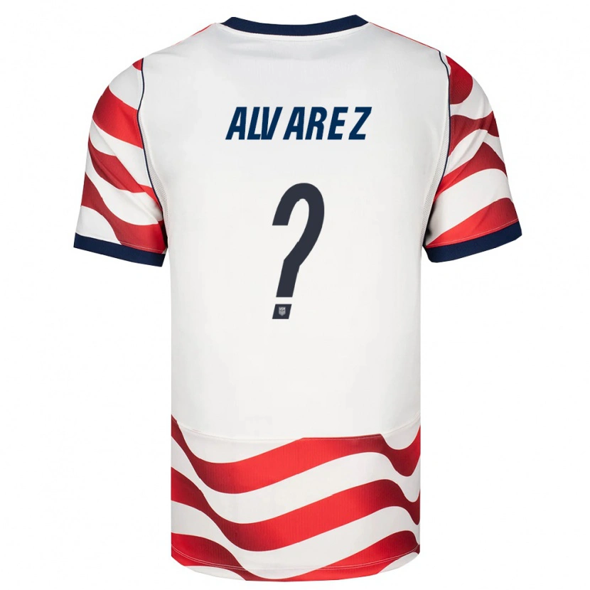 Danxen Hombre Camiseta Estados Unidos Maximiliano Alvarez #0 Rojo Blanco Negro 1ª Equipación 26-28 La Camisa