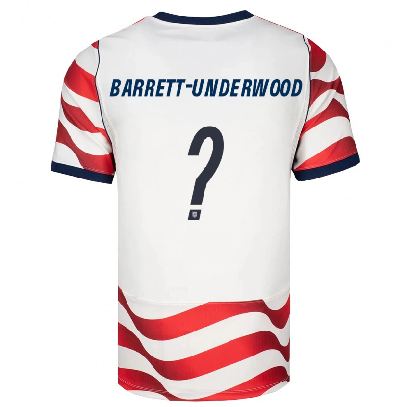 Danxen Hombre Camiseta Estados Unidos Keehan Barret-Underwood #0 Rojo Blanco Negro 1ª Equipación 26-28 La Camisa