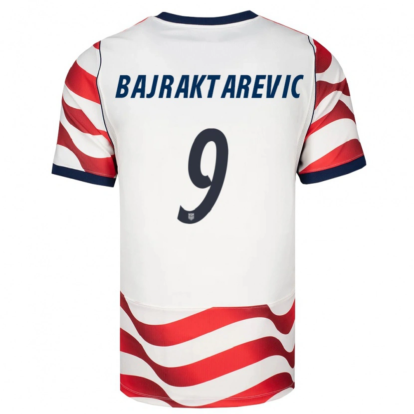 Danxen Hombre Camiseta Estados Unidos Esmir Bajraktarevic #9 Rojo Blanco Negro 1ª Equipación 26-28 La Camisa