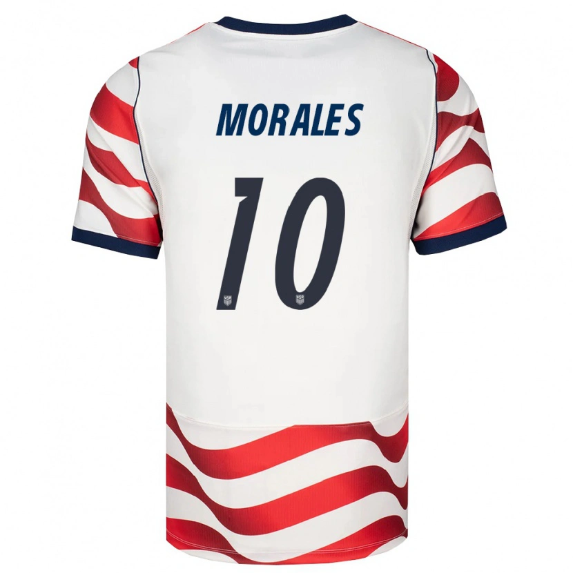 Danxen Hombre Camiseta Estados Unidos Santiago Morales #10 Rojo Blanco Negro 1ª Equipación 26-28 La Camisa