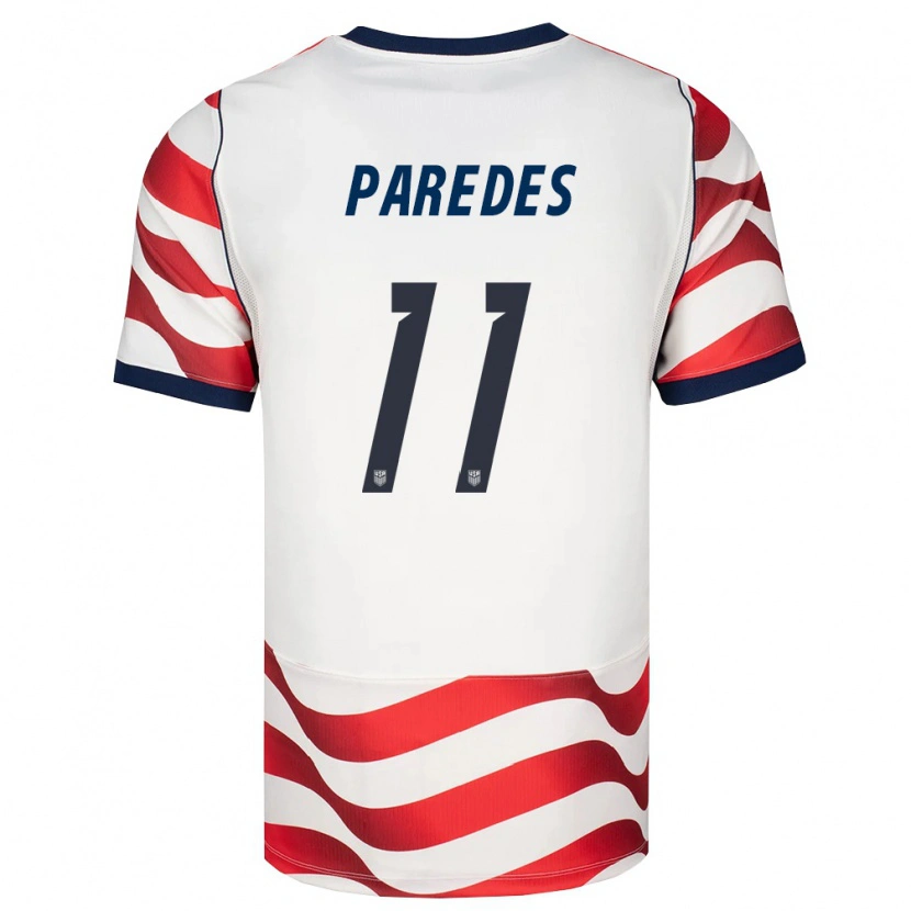 Danxen Hombre Camiseta Estados Unidos Kevin Paredes #11 Rojo Blanco Negro 1ª Equipación 26-28 La Camisa