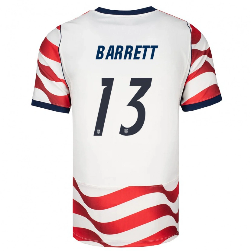 Danxen Hombre Camiseta Estados Unidos Daniel Barrett #13 Rojo Blanco Negro 1ª Equipación 26-28 La Camisa